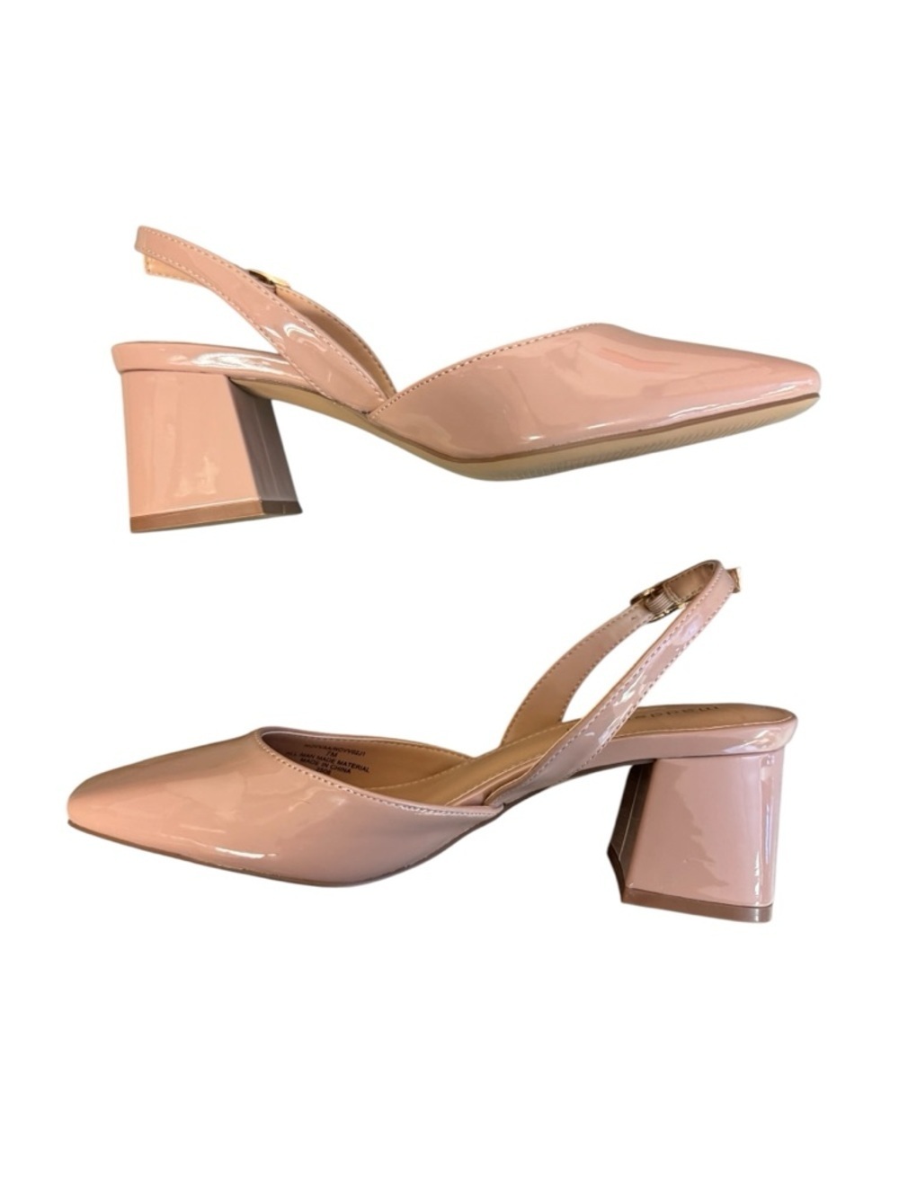 Madden Girl Novvaa Slingback Back Block Heel Blush Patent Size 7 - Picture 8 of 16